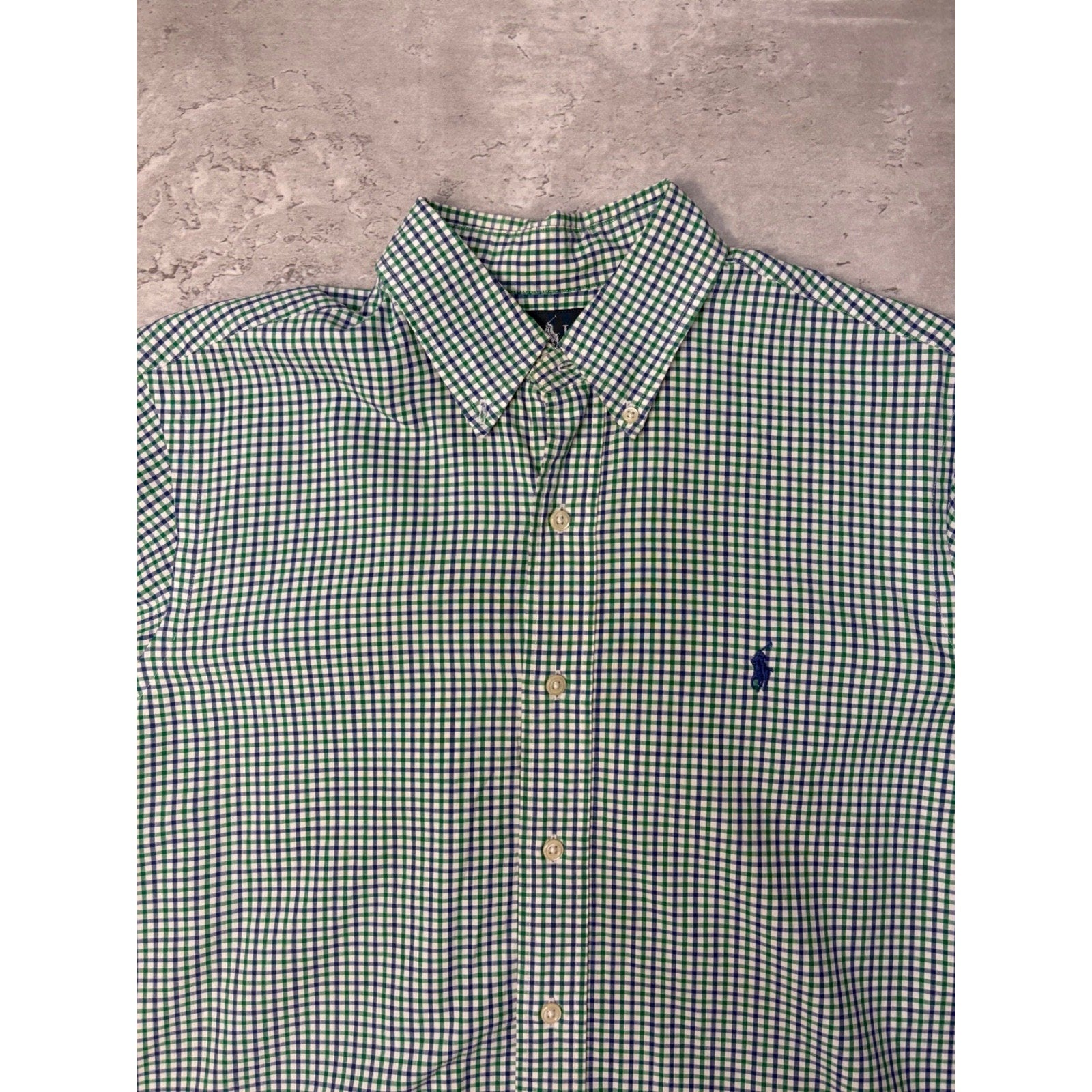 Vintage Polo Ralph Lauren Embroidered Pony Cropped Button Up Shirt Size Medium