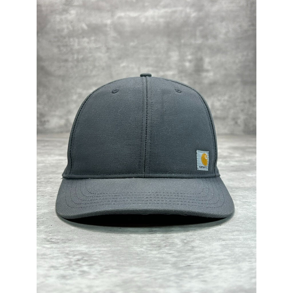 Carhartt Canvas Workwear Embroidered Patch Snapback Hat OSFA Gray