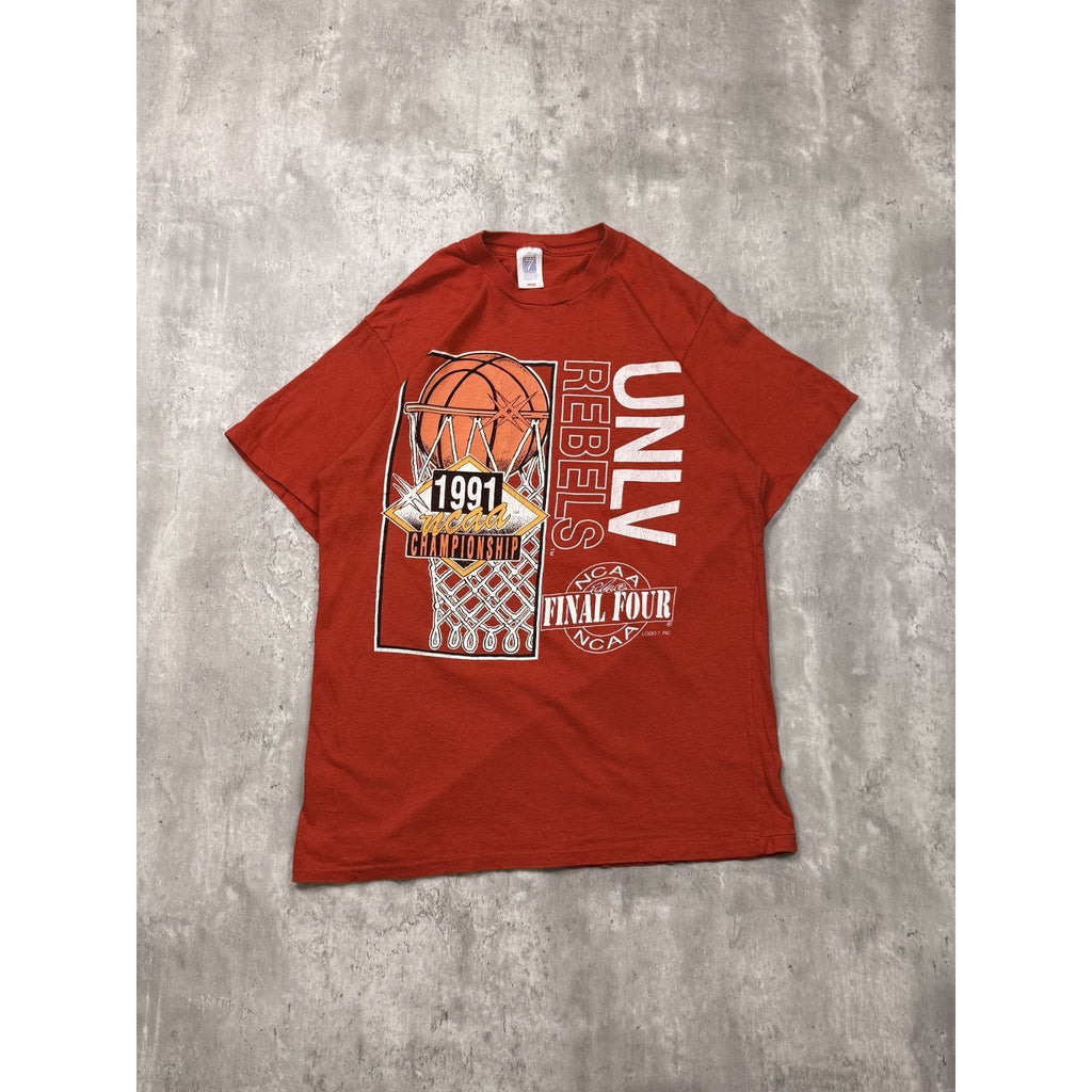 Vintage 1991 UNLV Running Rebels NCAA Final Four Basketball T-Shirt Size Medium