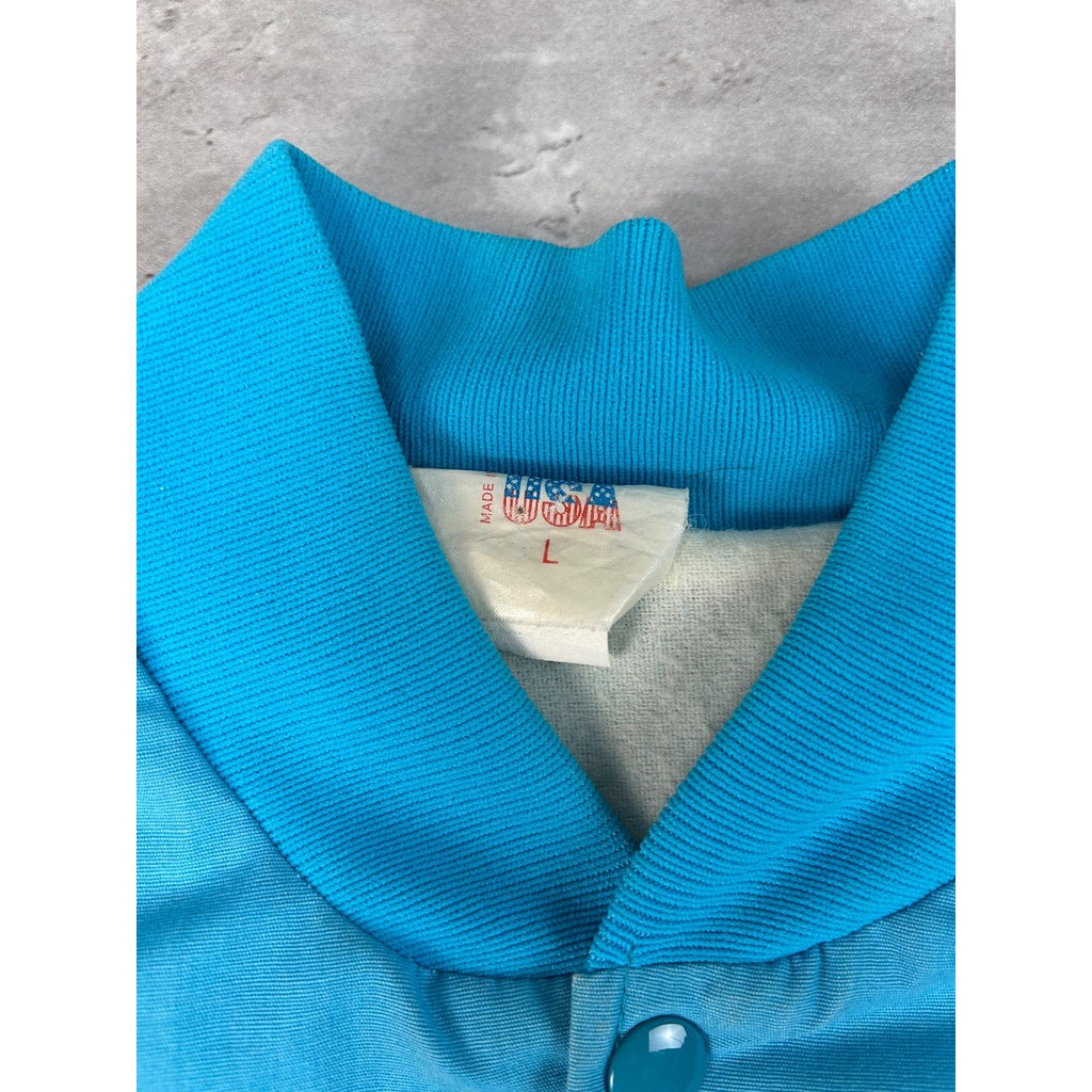 Vintage 80s/90s Lost In The 50s Embroidered Bomber Jacket Size Large