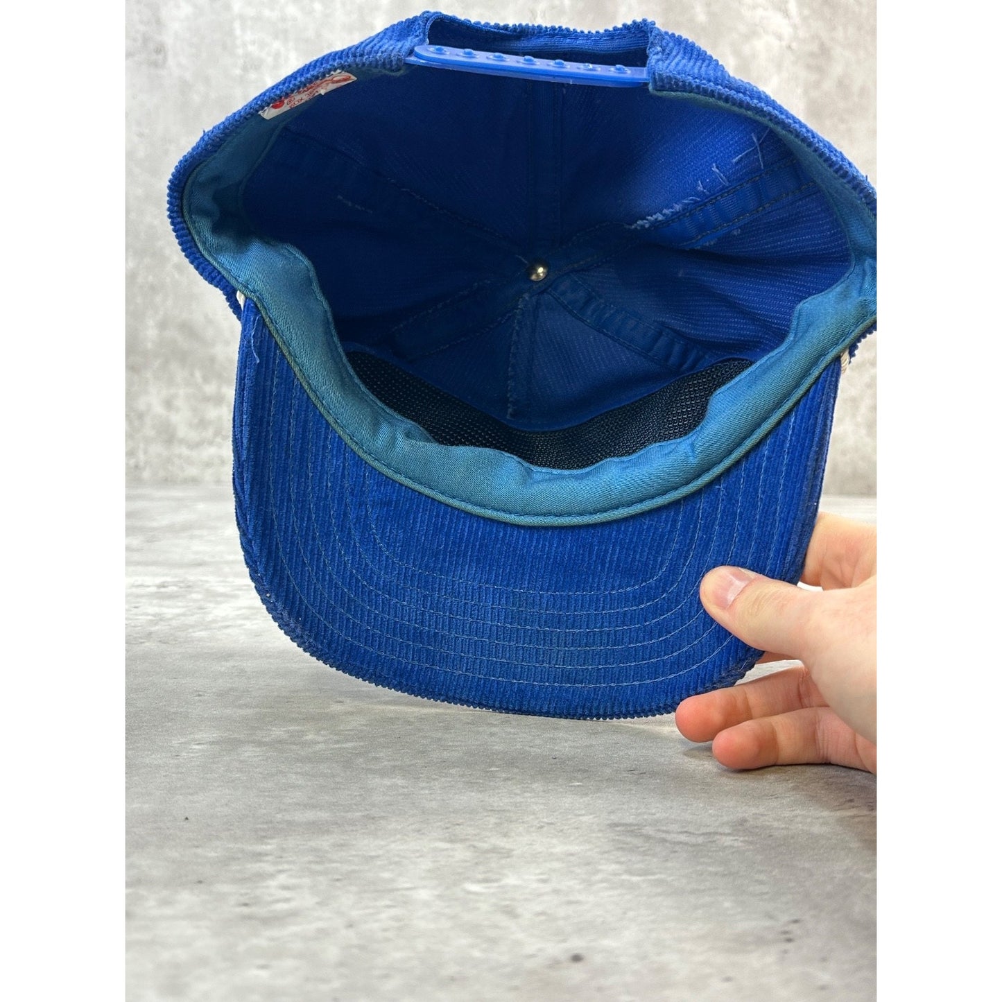 Vintage 90s Labatt Blue Embroidered Spellout Beer Promo Snapback Hat OSFA