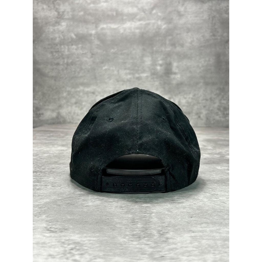 Vintage Defrance Embroidered Spellout Snapback Hat OSFA Black/Blue