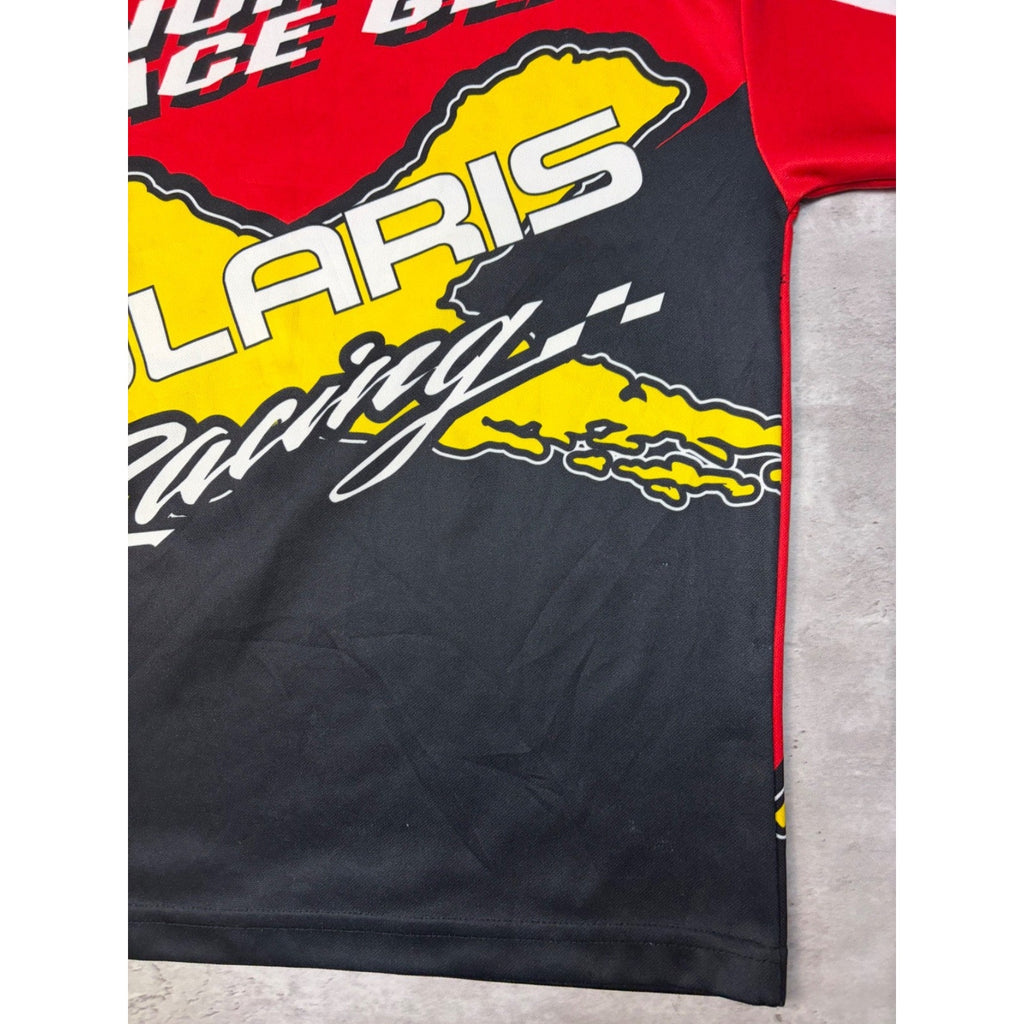 Vintage Polaris Racing All Over Print Long Sleeve Motocross Jersey Size Small