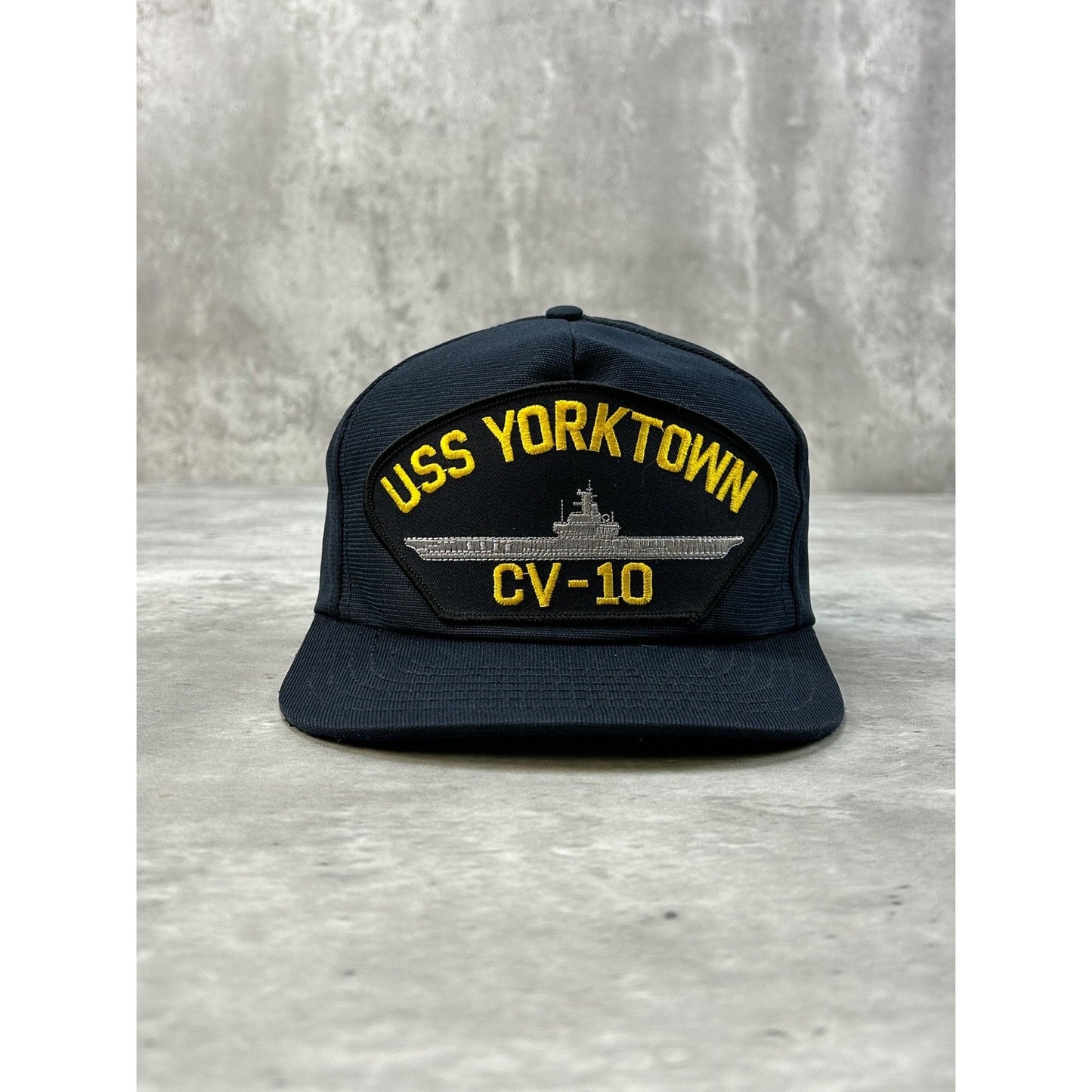 Vintage 80s/90s USS Yorktown CV-10 US NAVy Military Snapback Hat OSFA