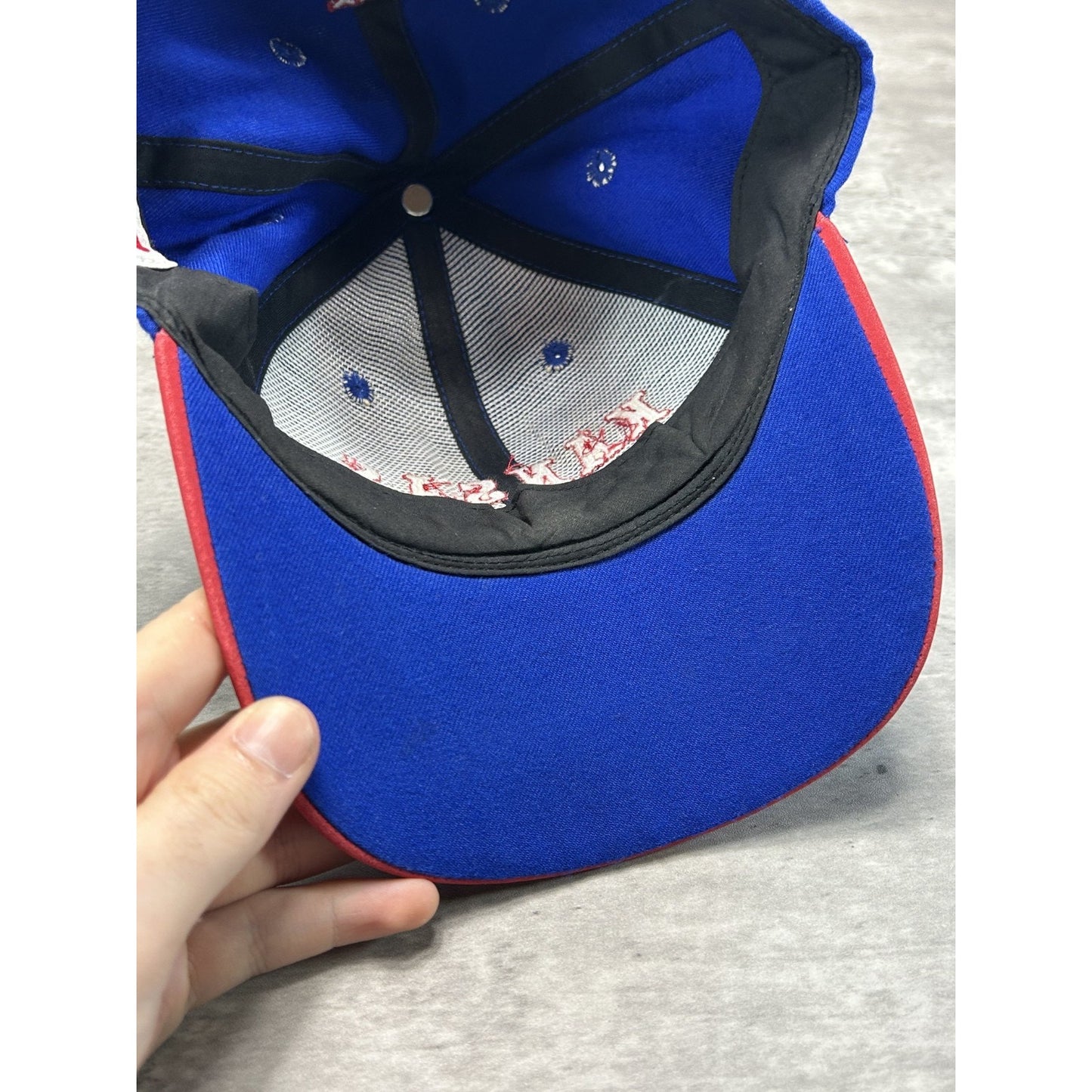 Vintage 90s Kansas Jayhawks NCAA Embroidered Nike Strapback Hat OSFA