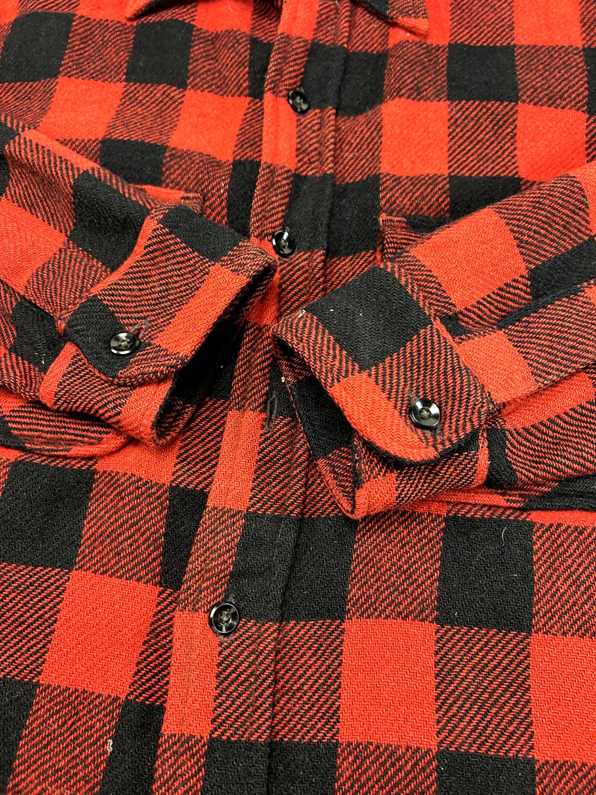 Vintage 50s/60s Pilgrim Buffalo Plaid Long Sleeve Button Up Shirt Size XL