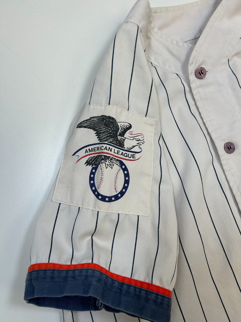 Vintage 80s/90s Detroit Tigers Pinstripe Stitched Starter MLB Jersey Size Medium