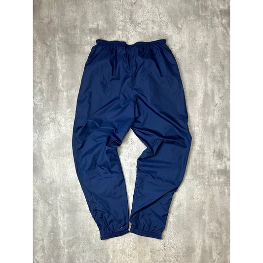 Vintage 90s Nike Tonal Embroidered Logo Track Pants Size Large Navy Blue