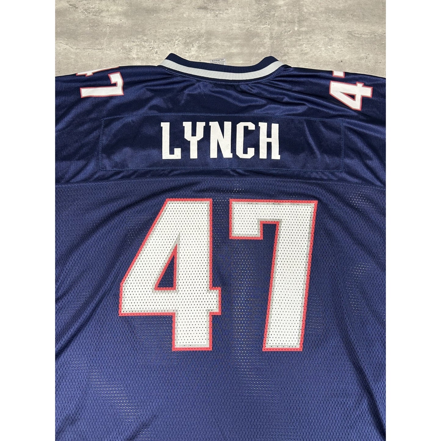 Vintage John Lynch #47 New England Patriots NFL Reebok Jersey Size 2XL