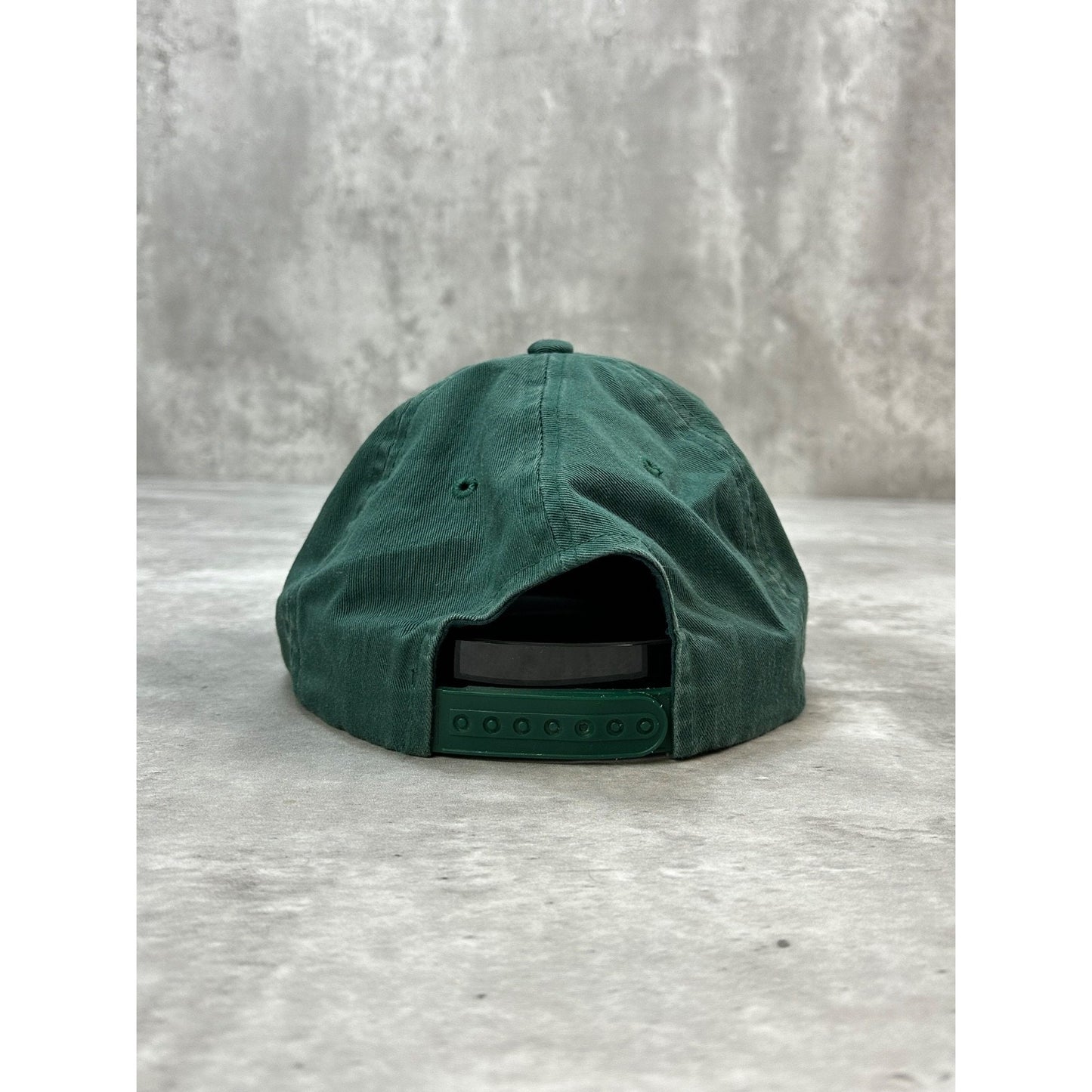 Vintage Gone Fishin' Embroidered Spellout Strapback Hat OSFA