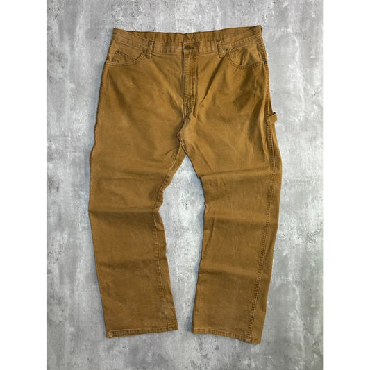 Vintage Dickes Canvas Workwear Carpenter Pants Size 40 Beige