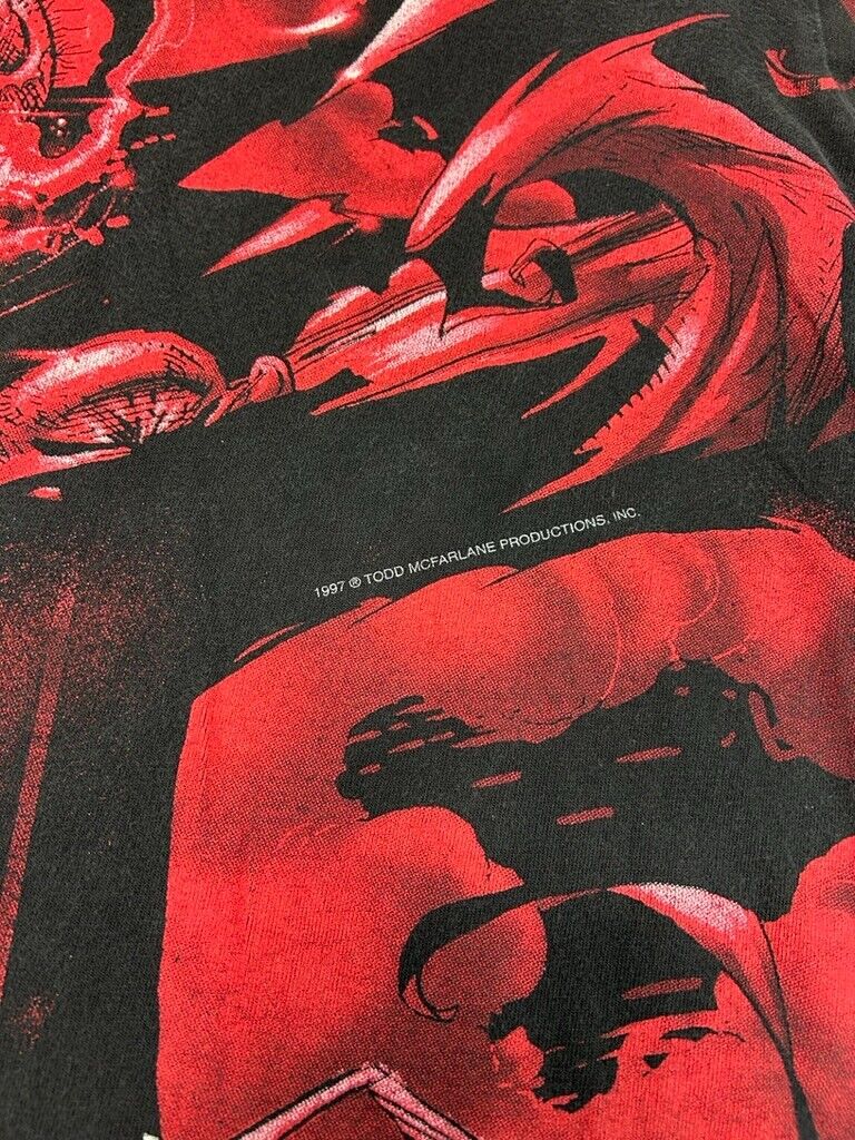 Vintage 1997 Spawn Giant The Streets Run Red Todd McFarlane T-Shirt Size XL