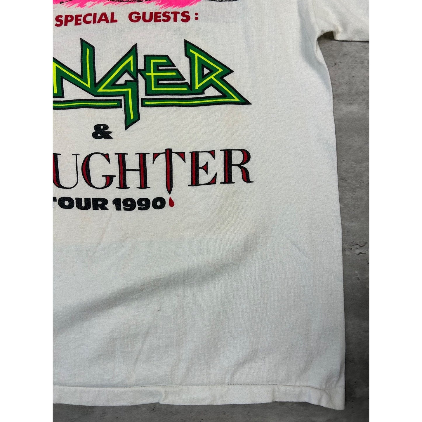 Vintage 1990 Kiss Hot In The Shade Tour Rock Music Band T-Shirt Size Large