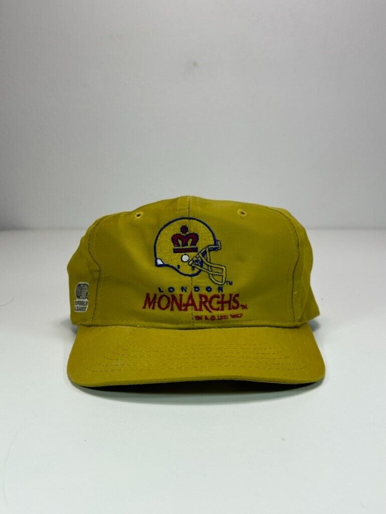 Vintage 1991 London Monarchs World League Football Strapback Hat OSFA 90s