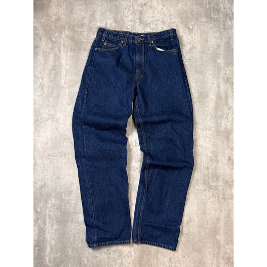 Vintage 80s Levis 550 Orange Tab Relaxed Fit Dark Wash Denim Pants Size 32