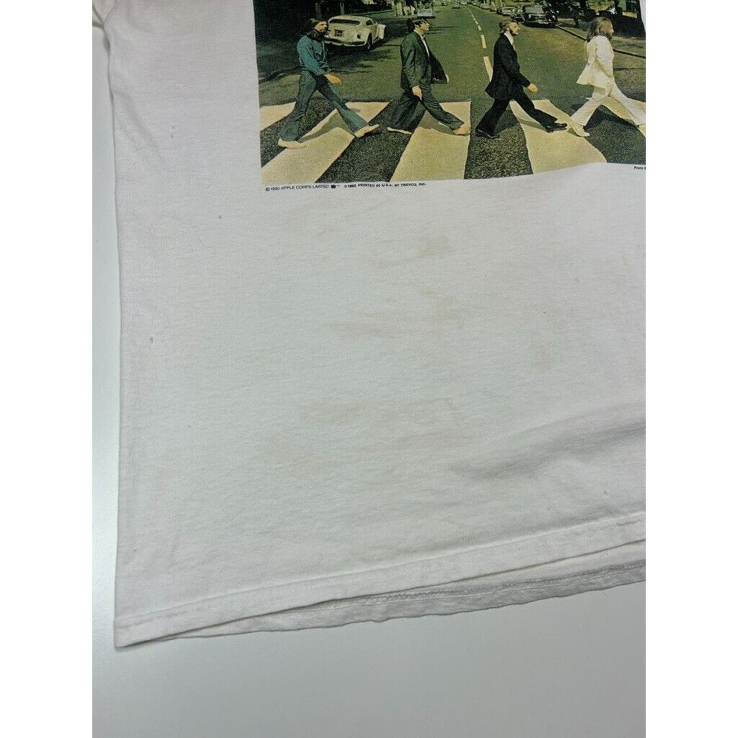 Vintage 1990 The Beatles Abbey Road Rock Album Promo T-Shirt Size XL