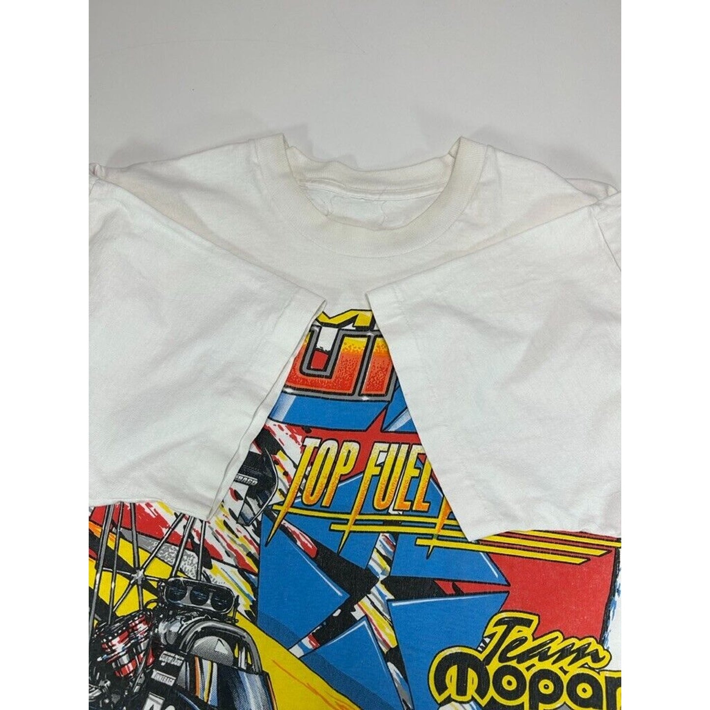 Vintage 90s Mike Dunn Top Fuel Dragster Big Racer Graphic T-Shirt Size XL