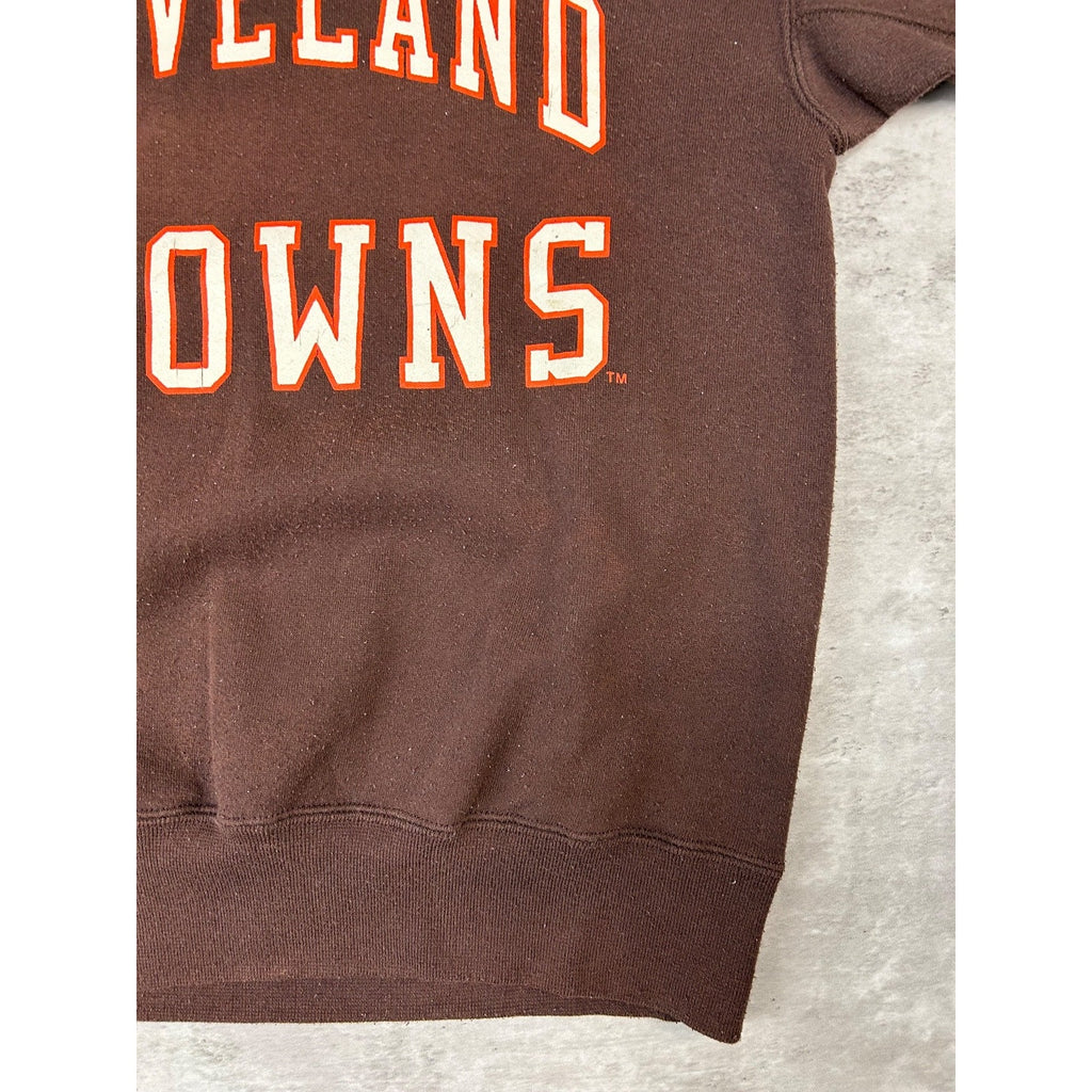 Vintage 90s Cleveland Browns NFL Spellout Graphic Football Sweatshirt Sz Medium