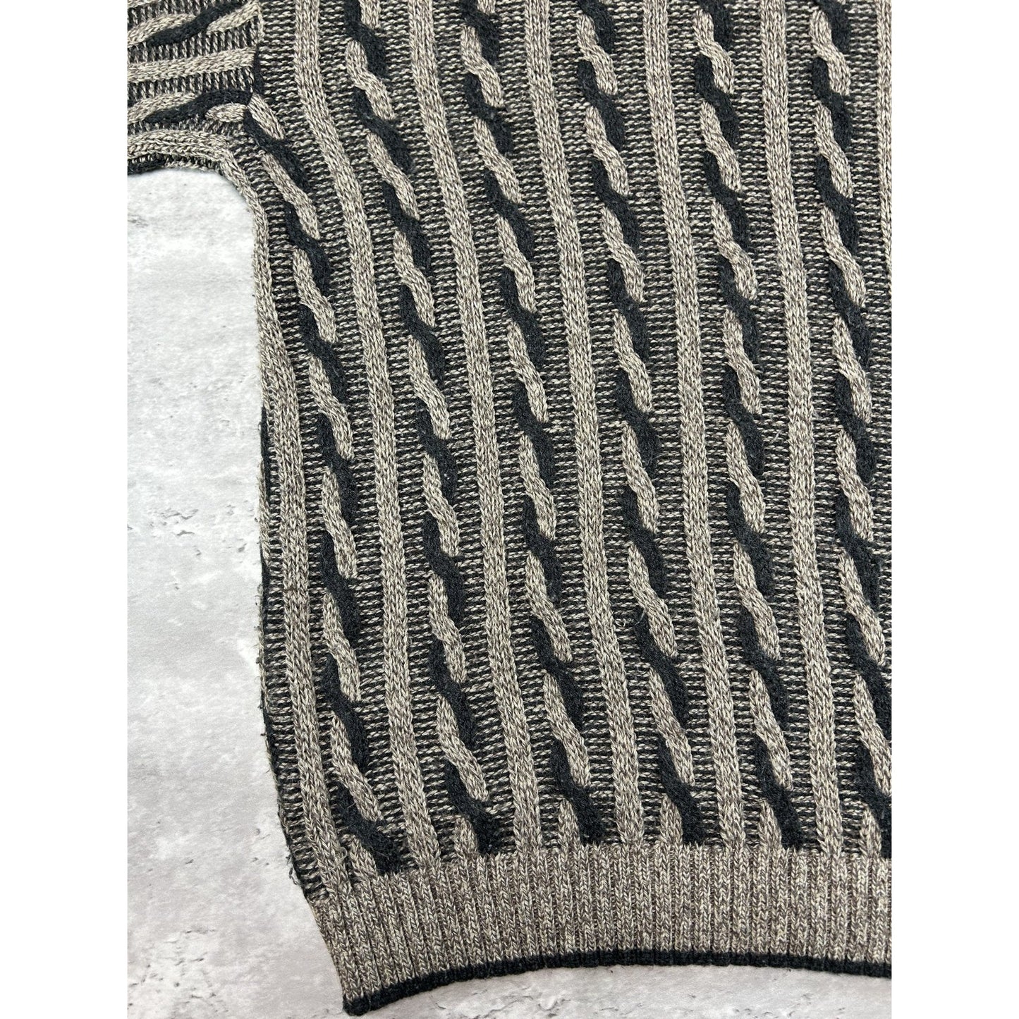 Vintage 90s Arnold Palmer Earth Tone Cable Knit Style Sweater Size Medium