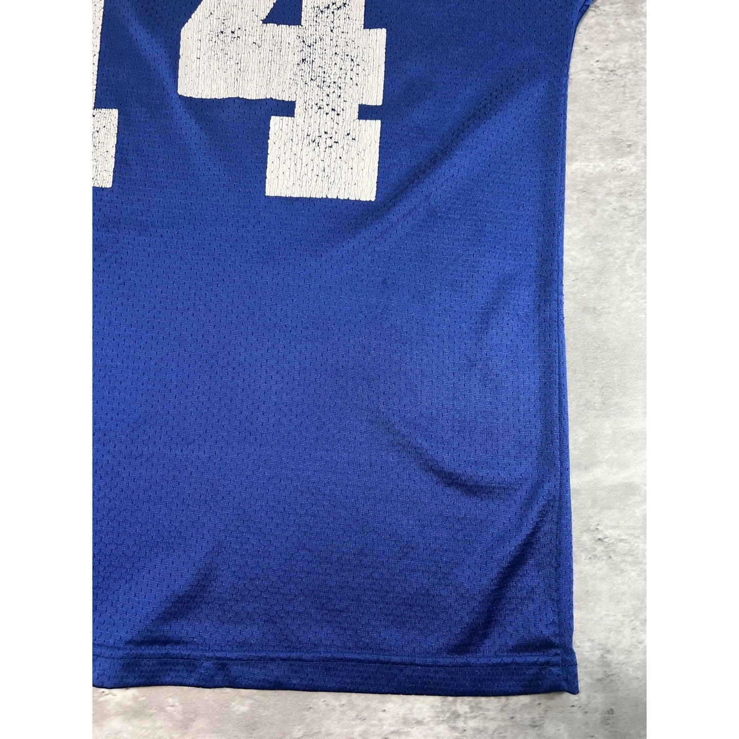 Vintage 80s/90s Russell Athletics #14 Mesh Football Jersey Size Large Blue