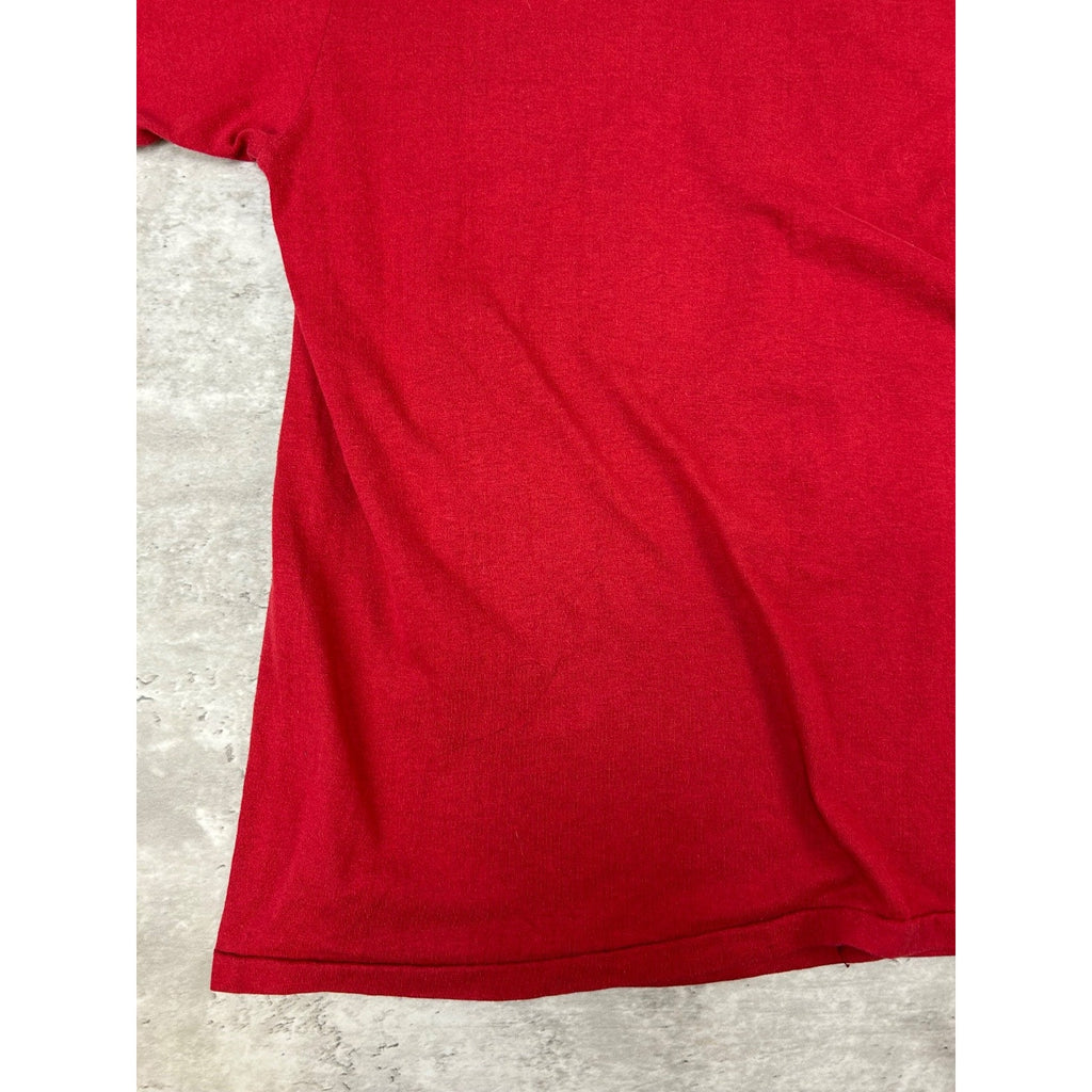 Vintage 80s St Louis Cardinals NFL Spellout Helmet Graphic T-Shirt Size Large