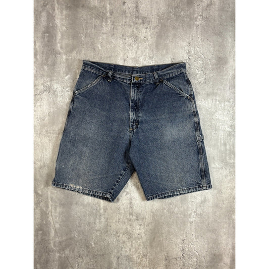 Vintage Wrangler Authentics Medium Wash Denim Workwear Shorts Size 34 Blue