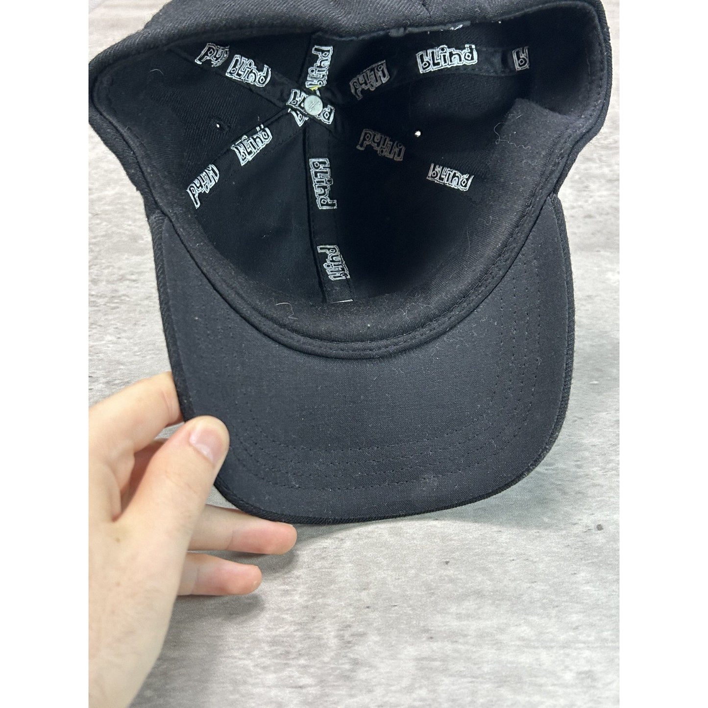 Vintage 2000s Blind Skateboards Embroidered Grim Reaper Flex Fit Hat OSFA YOUTH