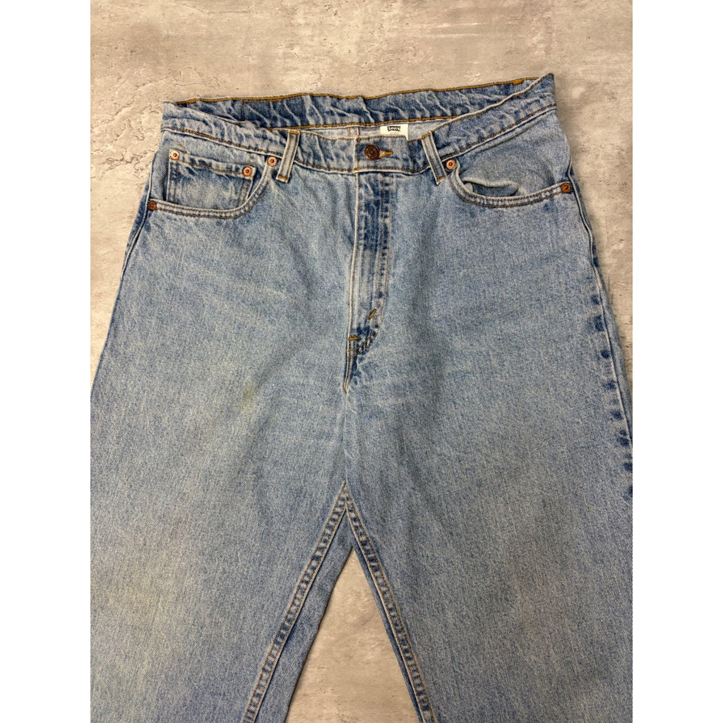 Vintage Levis 550 Red Tab Relaxed Fit Medium Wash Denim Pants Size 34