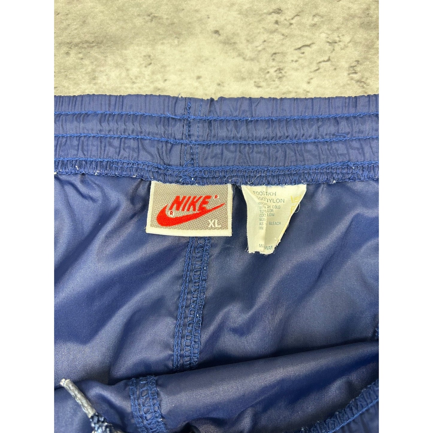Vintage 90s Nike Tonal Embroidered Swoosh Nylon Track Pants Size XL