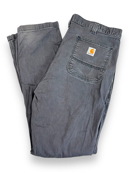 Carhartt Straight Fit Canvas Work Wear Pants Size 37W Gray