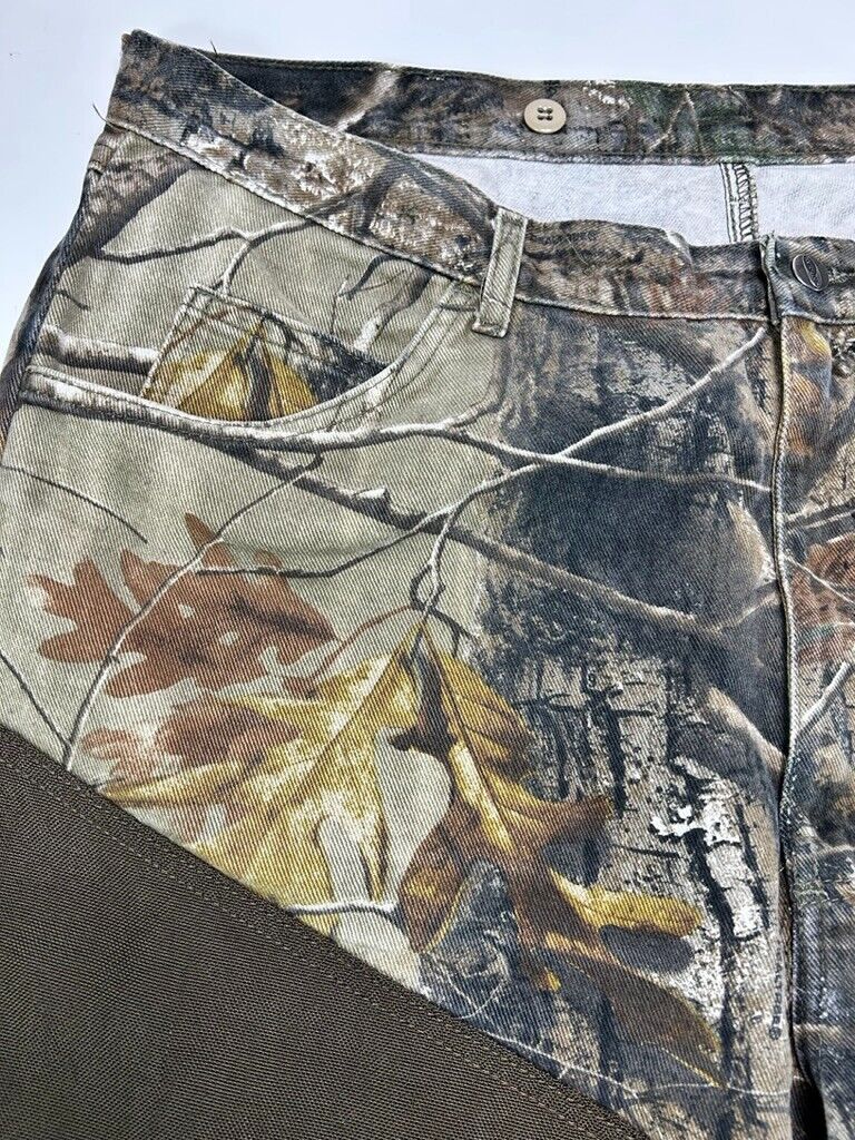 Vintage Wrangler Pro Gear Real Tree AP Camo Canvas Double Knee Hunting Pants 39W