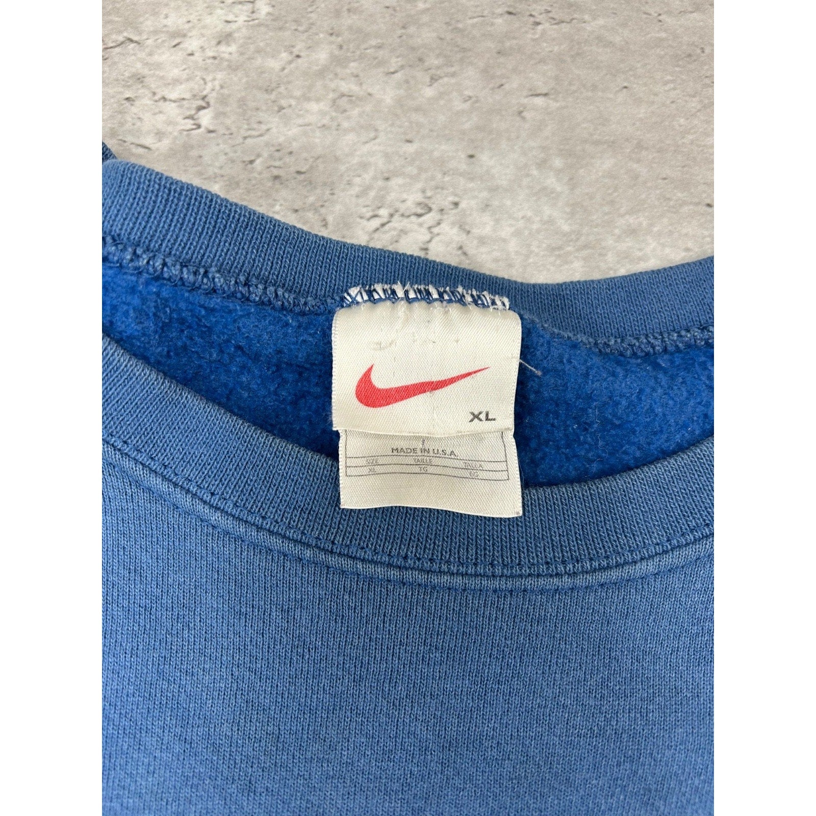 Vintage 90s Nike Embroidered Mini Swoosh Distressed Sweatshirt Size XL