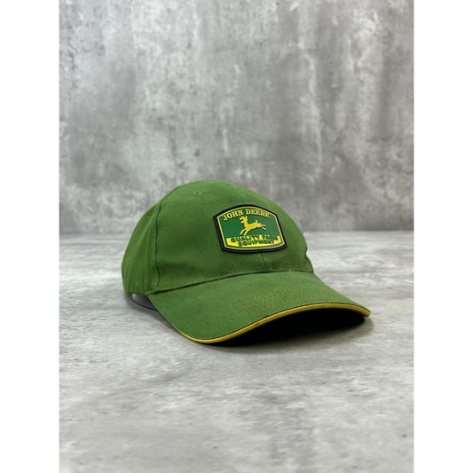 Vintage John Deere Tractors Embroidered Logo Strapback Hat OSFA Green