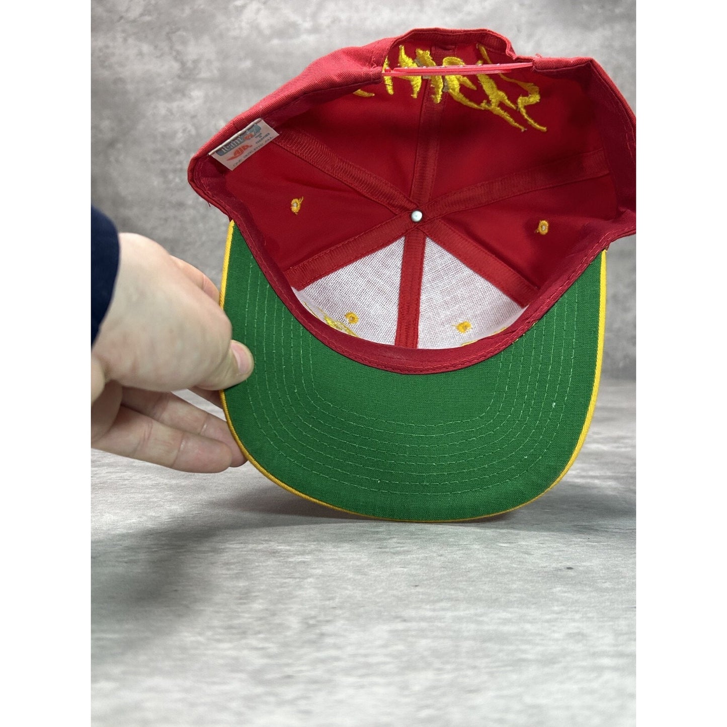 Vintage 90s Kansas City Chiefs NFL Embroidered Spellout Snapback Hat OSFA Red