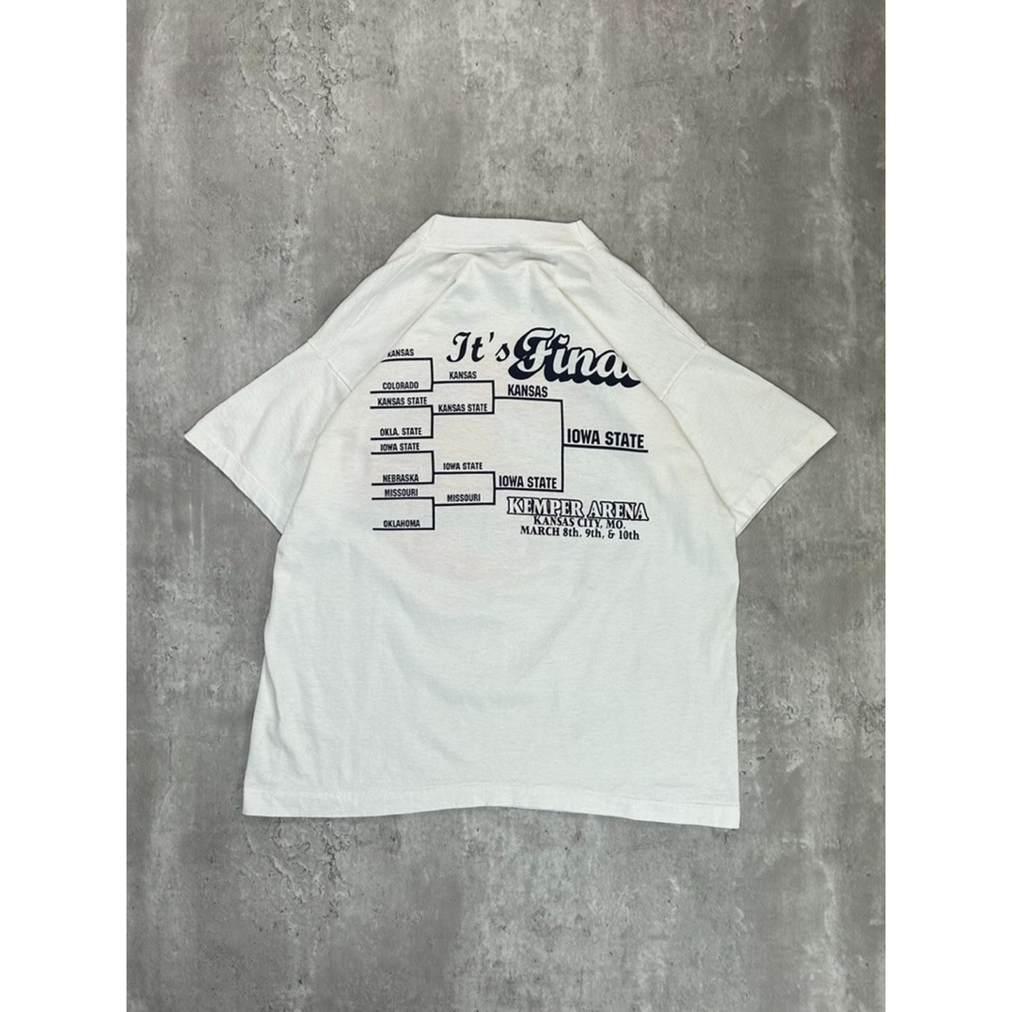 Vintage 1996 Iowa State Cyclones NCAA Big 8 Basketball Champs T-Shirt Size Large