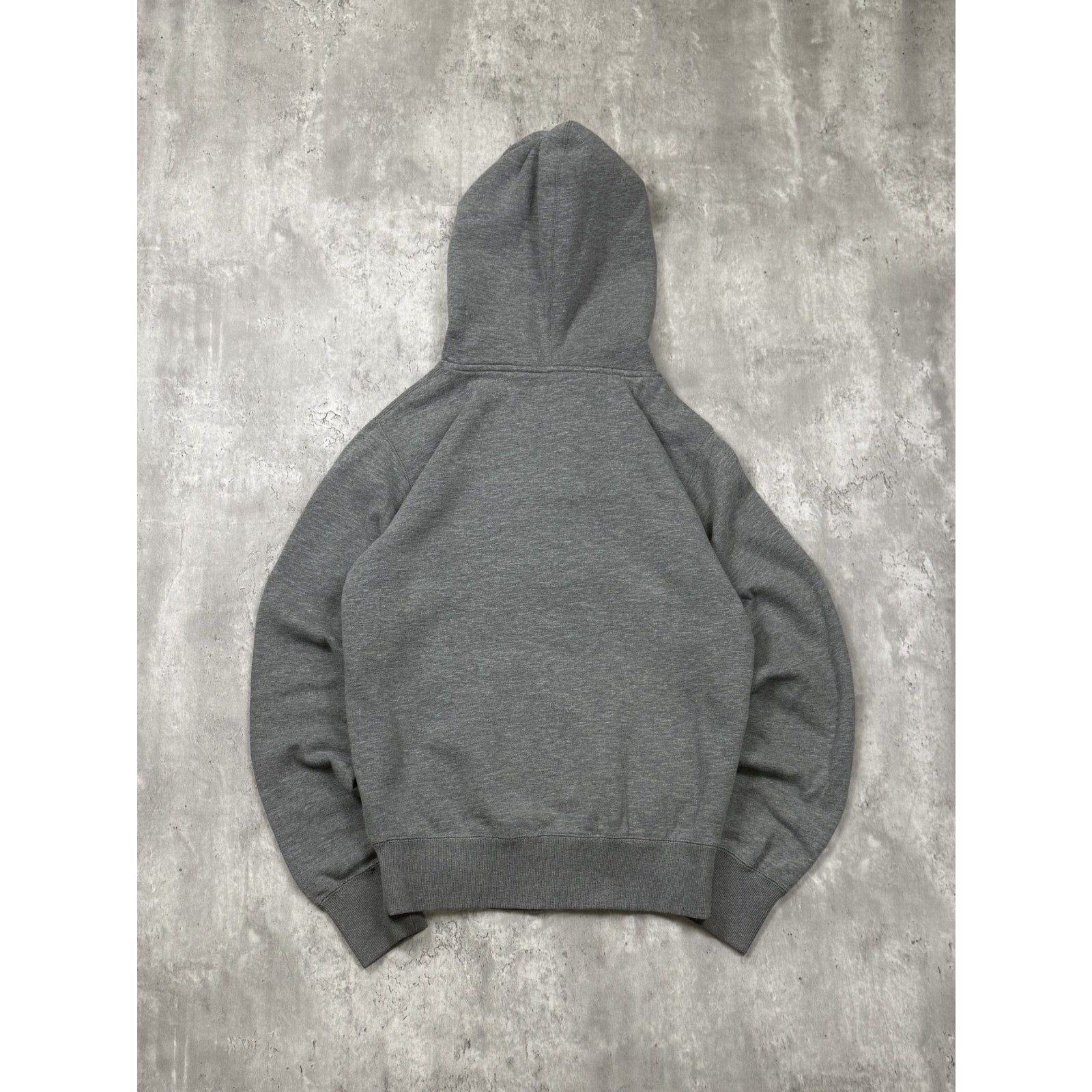 Vintage Fox Embroidered Logo Full Zip Fleece Lined Hooded Sweatshirt Size Small