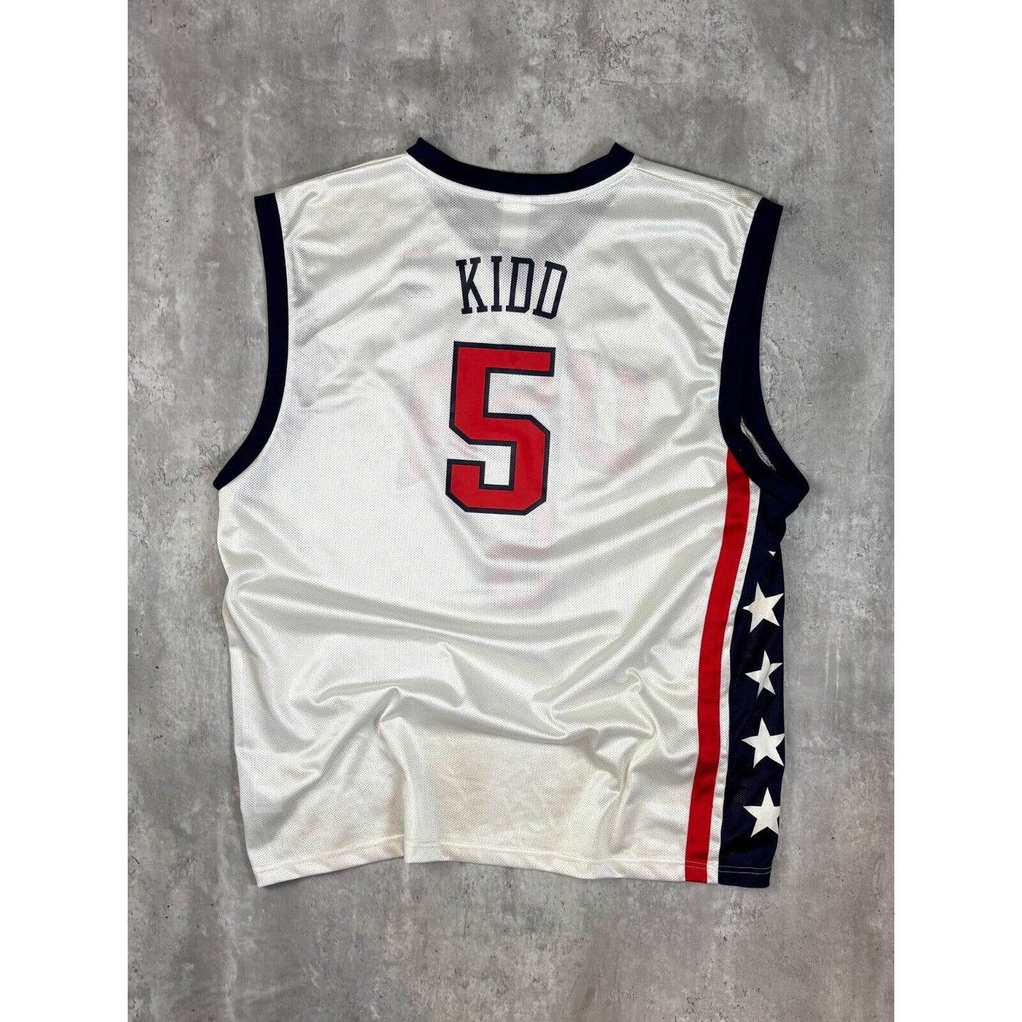 Vintage Jason Kidd #5 USA Olympics Dream Team Reebok Basketball Jersey Size 2XL