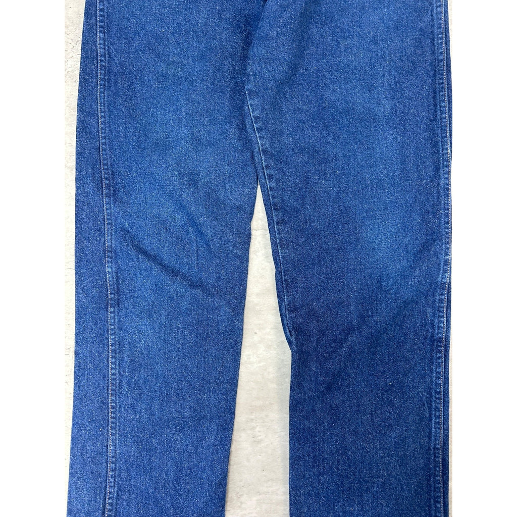 Vintage 80s Wrangler Dark Wash Western Style Denim Pants Size 33 Blue