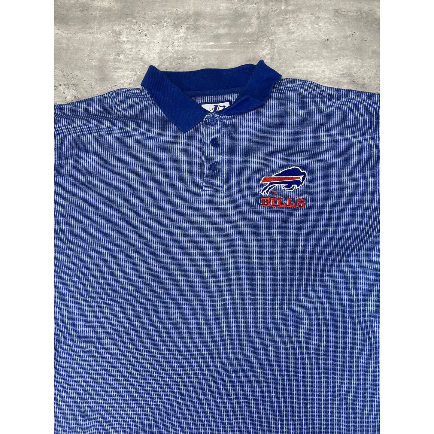 Vintage 90s Buffalo Bills NFL Embroidered Logo 1/4 Button Up Shirt Size 2XL