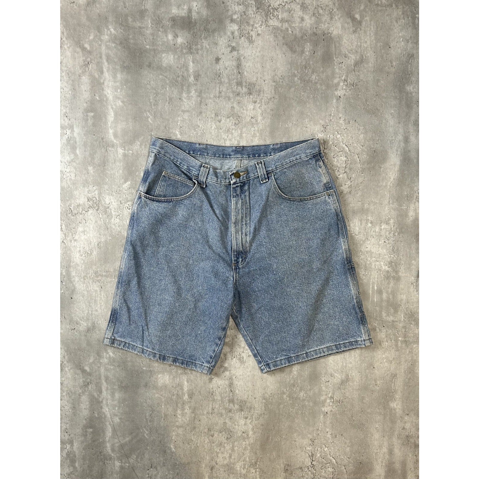 Vintage Wrangler Authentic Medium Wash Denim Five Pocket Shorts Size 35