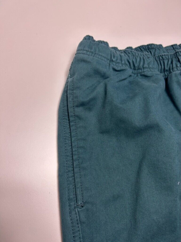 2000s Stussy Elastic Stuff Cotton Straight Leg Pants Size Small Teal