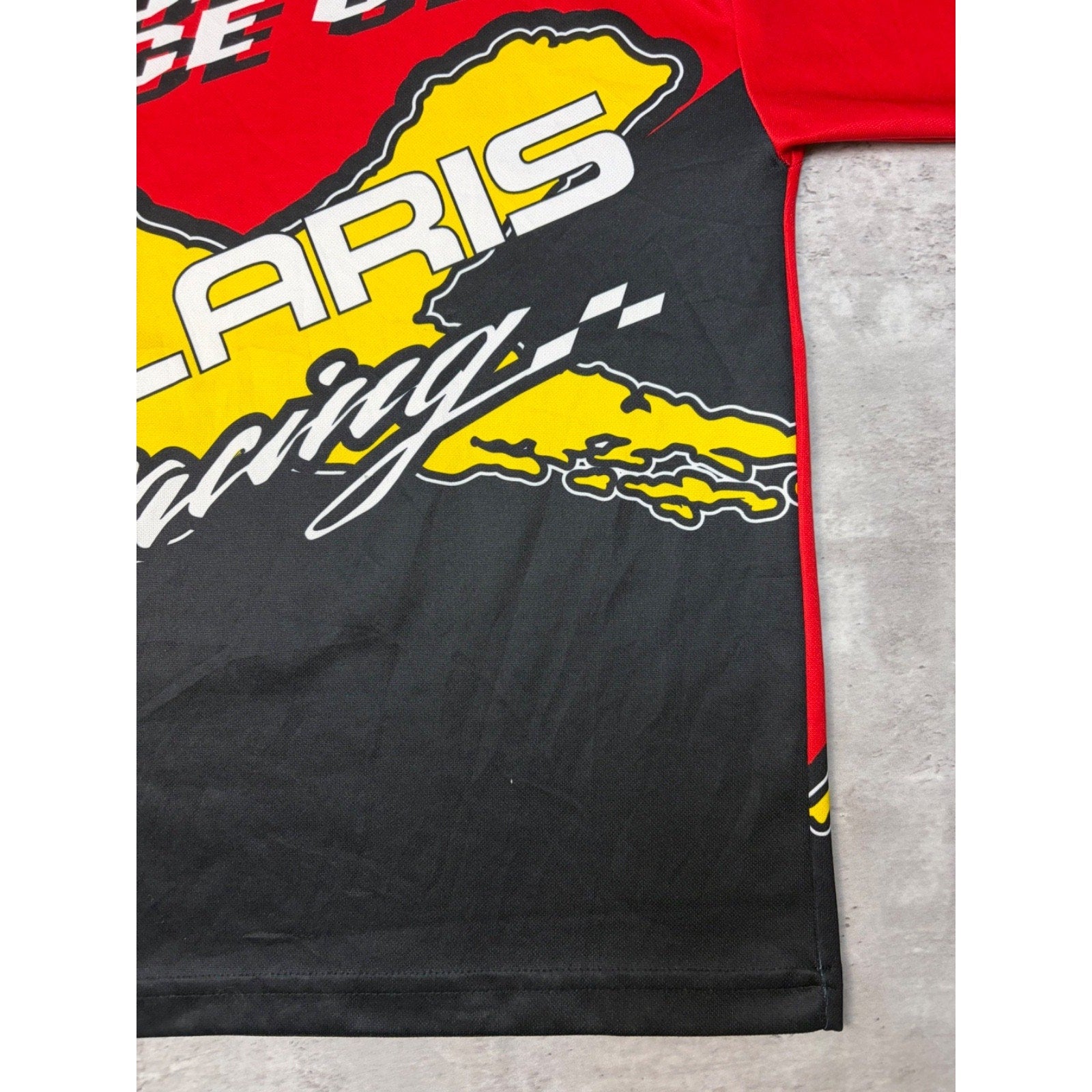 Vintage Polaris Racing All Over Print Long Sleeve Motocross Jersey Size Small