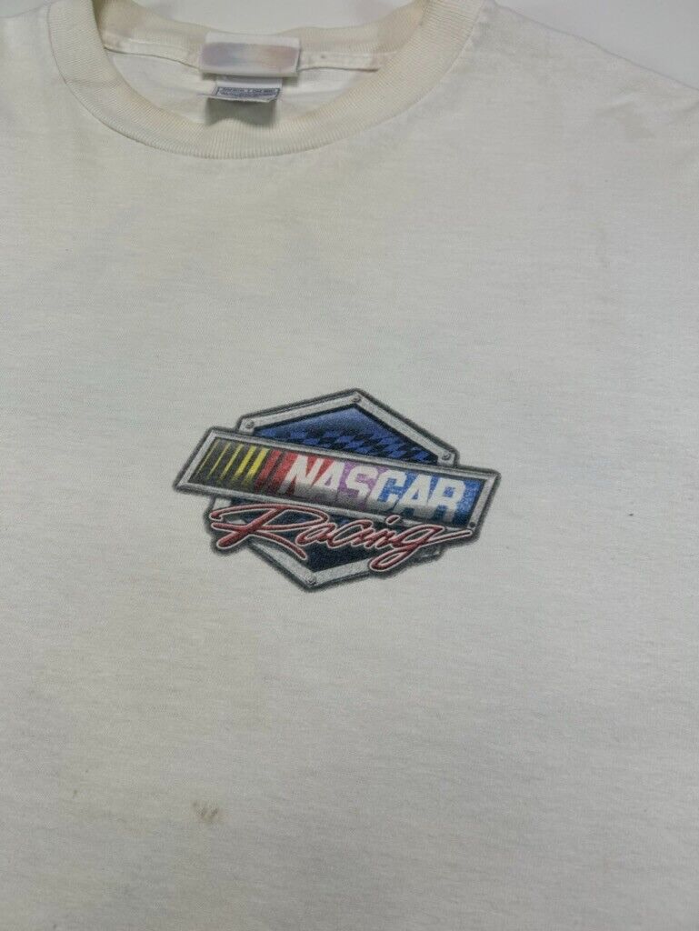 Vintage Nascar Racing Graphic Spellout Long Sleeve T-Shirt Size Large