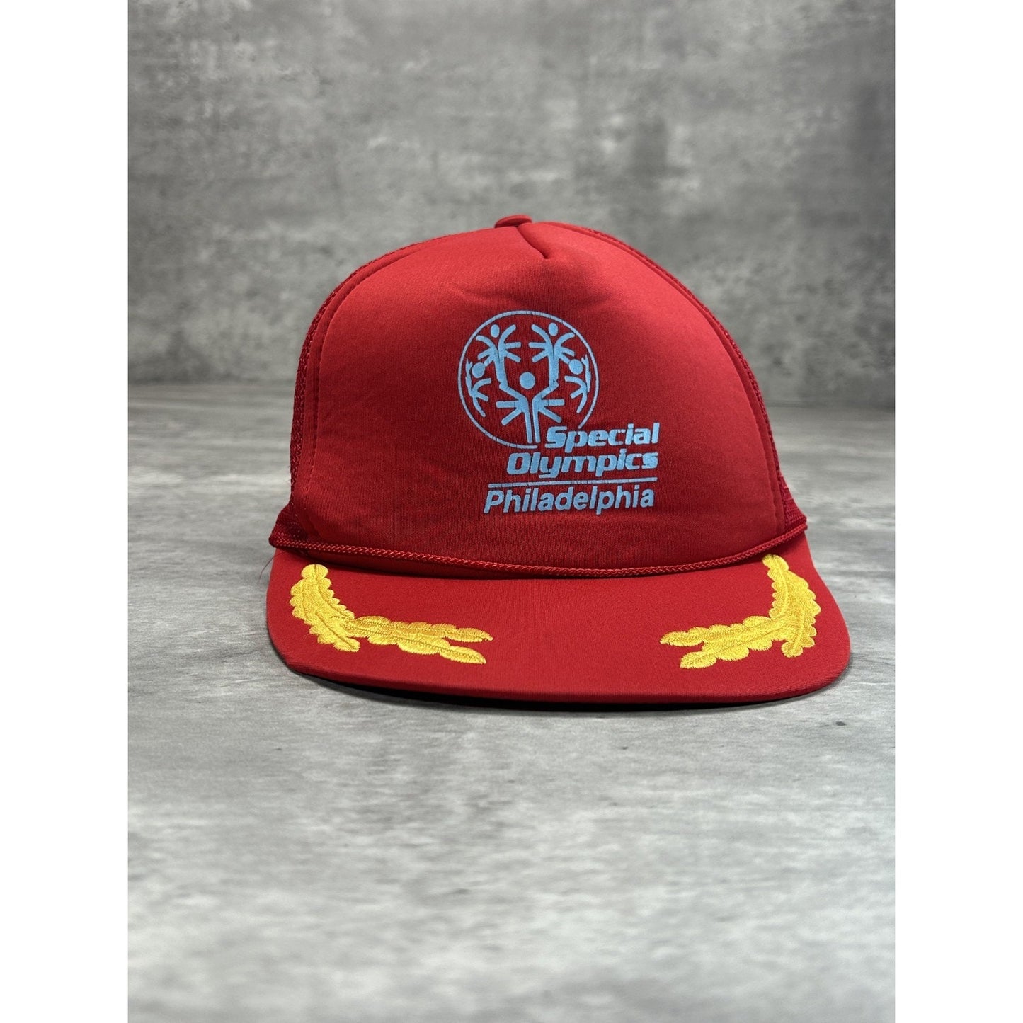 VTG 90s Philadelphia Special Olympics Scrambled Eggs Trucker Snapback Hat OSFA