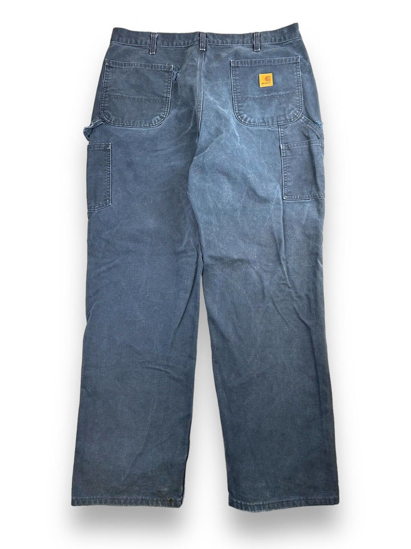 Vintage Carhartt Dungaree Fit Canvas Work Wear Carpenter Pants Size 37W B11