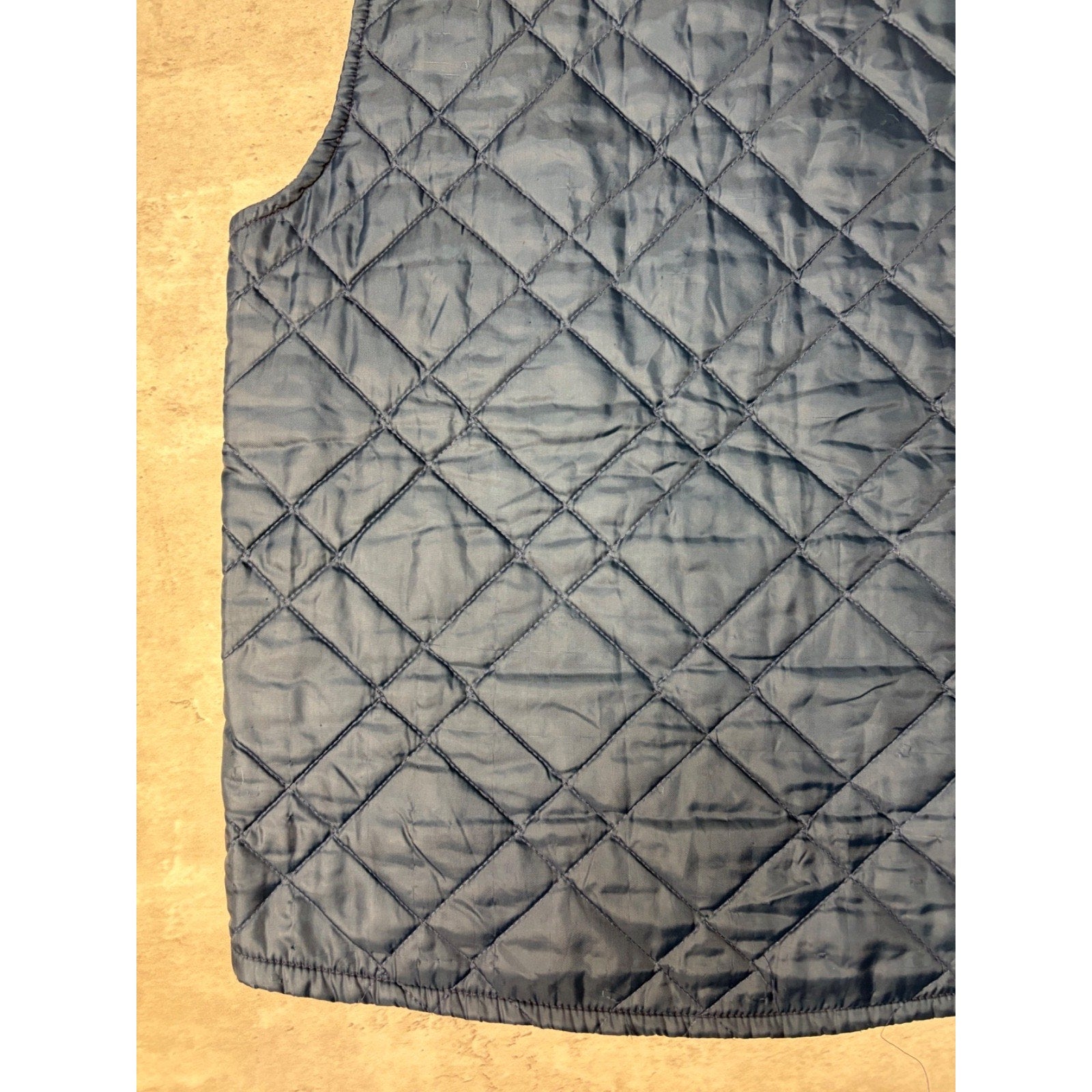 Vintage 1970 Osh Kosh Quilted Lined Full Zip Vest Size Large