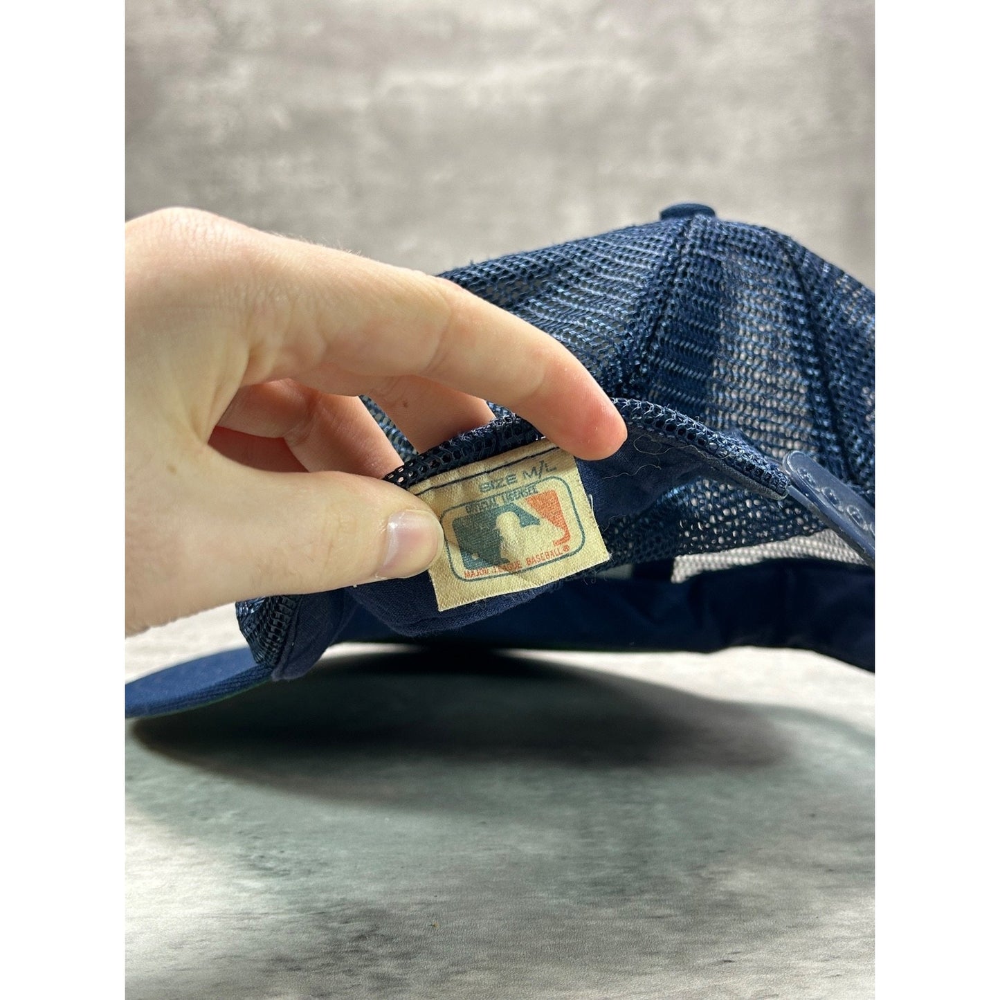 Vintage 80s/90s Detroit Tigers MLB Embroidered Logo Trucker Snapback Hat OSFA