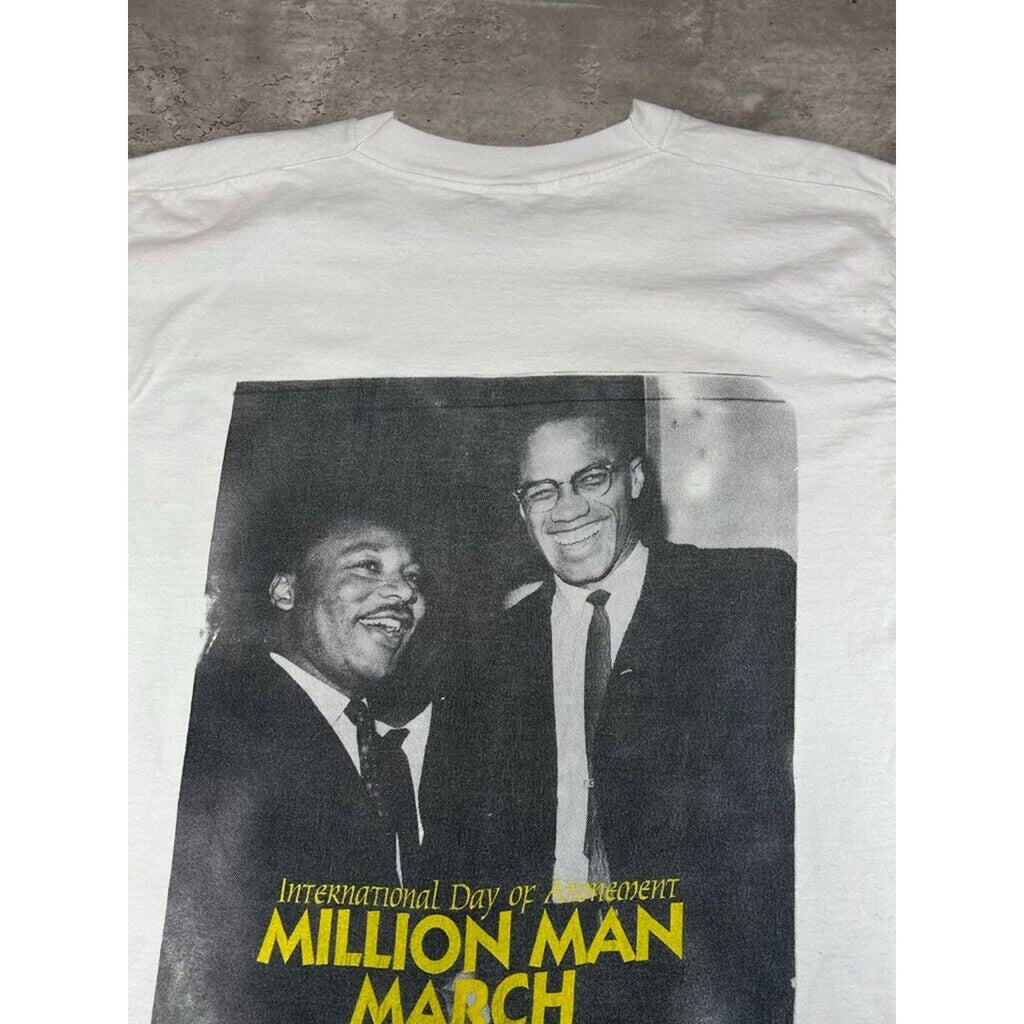 Vintage 1996 NYC Day Of Atonement Million Man March Graphic T-Shirt Size XL