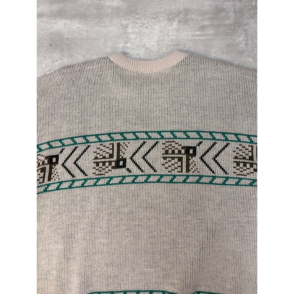 Vintage 80s/90s Sears Abstract Pattern Knit Sweater Size Medium