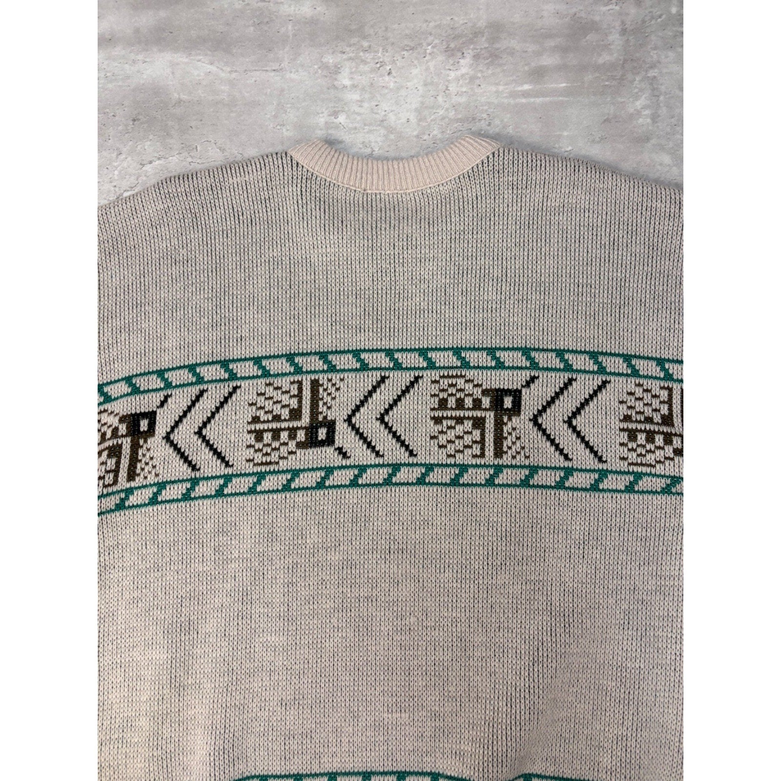 Vintage 80s/90s Sears Abstract Pattern Knit Sweater Size Medium